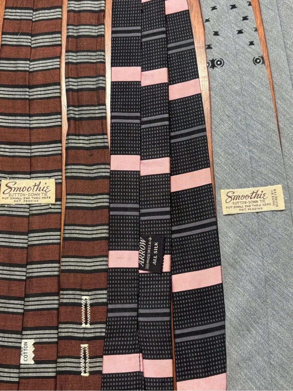 Arrow Men's Tie Set — Brown, Black & Pink, Gray
